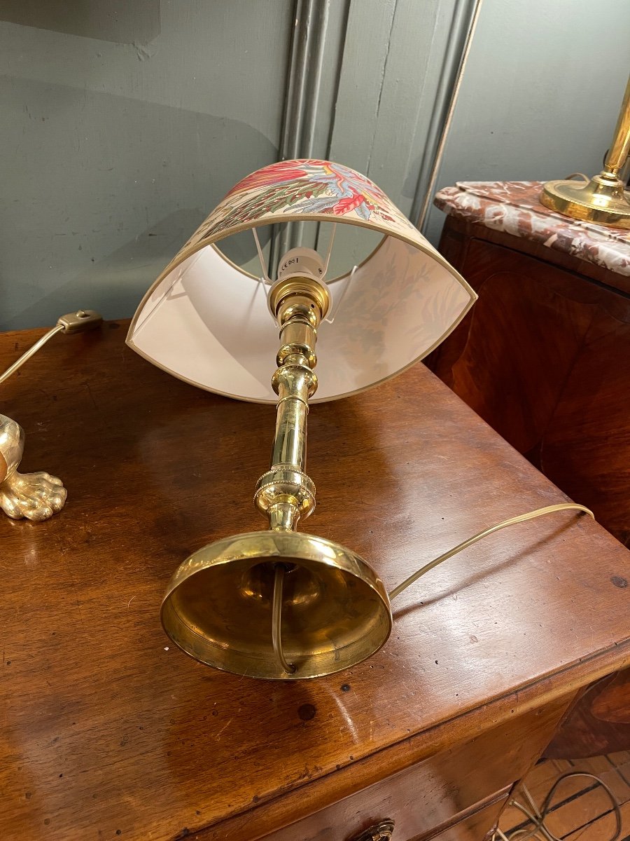 Brass Lamp, Height 46.5 Cm-photo-5