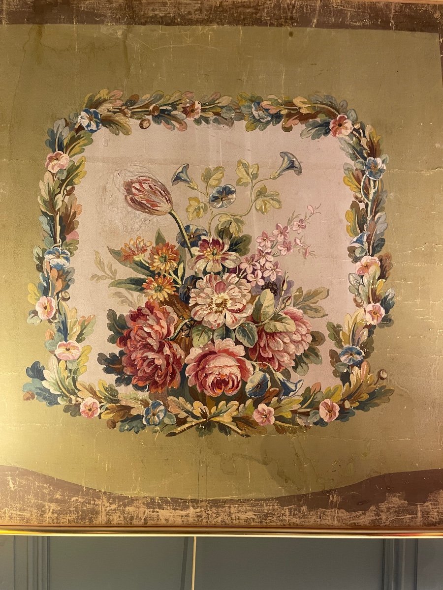 Carton De Tapisserie d'Aubusson, 86 cm X 94 cm-photo-2