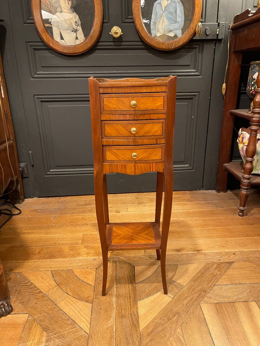 Small Marquetry Table, Height 73 Cm-photo-2