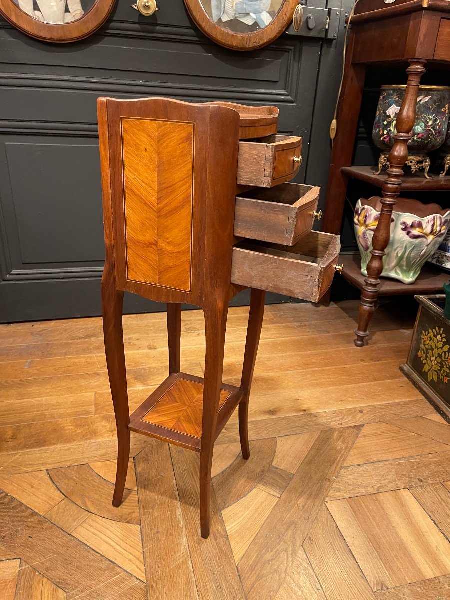 Small Marquetry Table, Height 73 Cm-photo-2