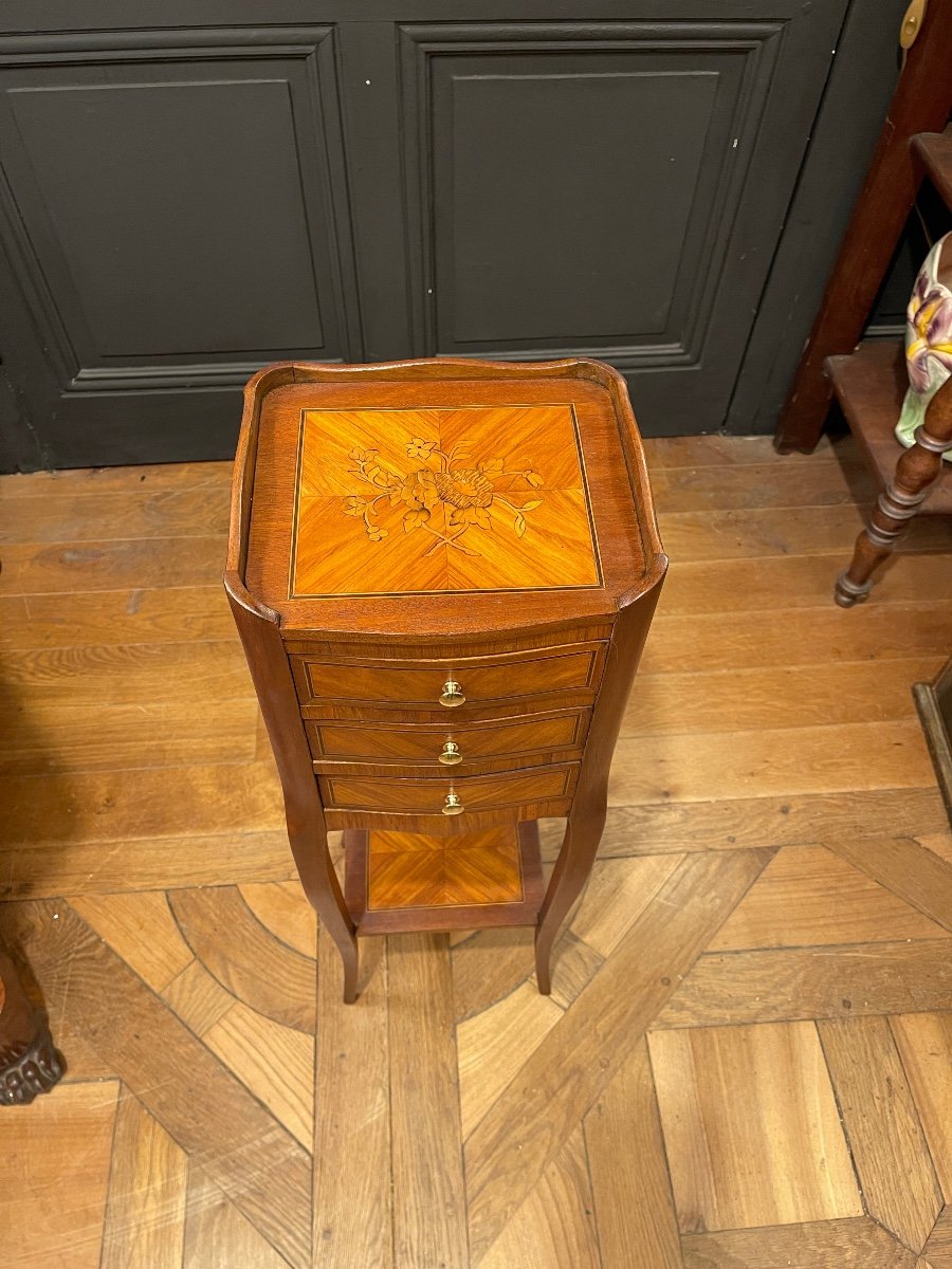 Small Marquetry Table, Height 73 Cm-photo-3