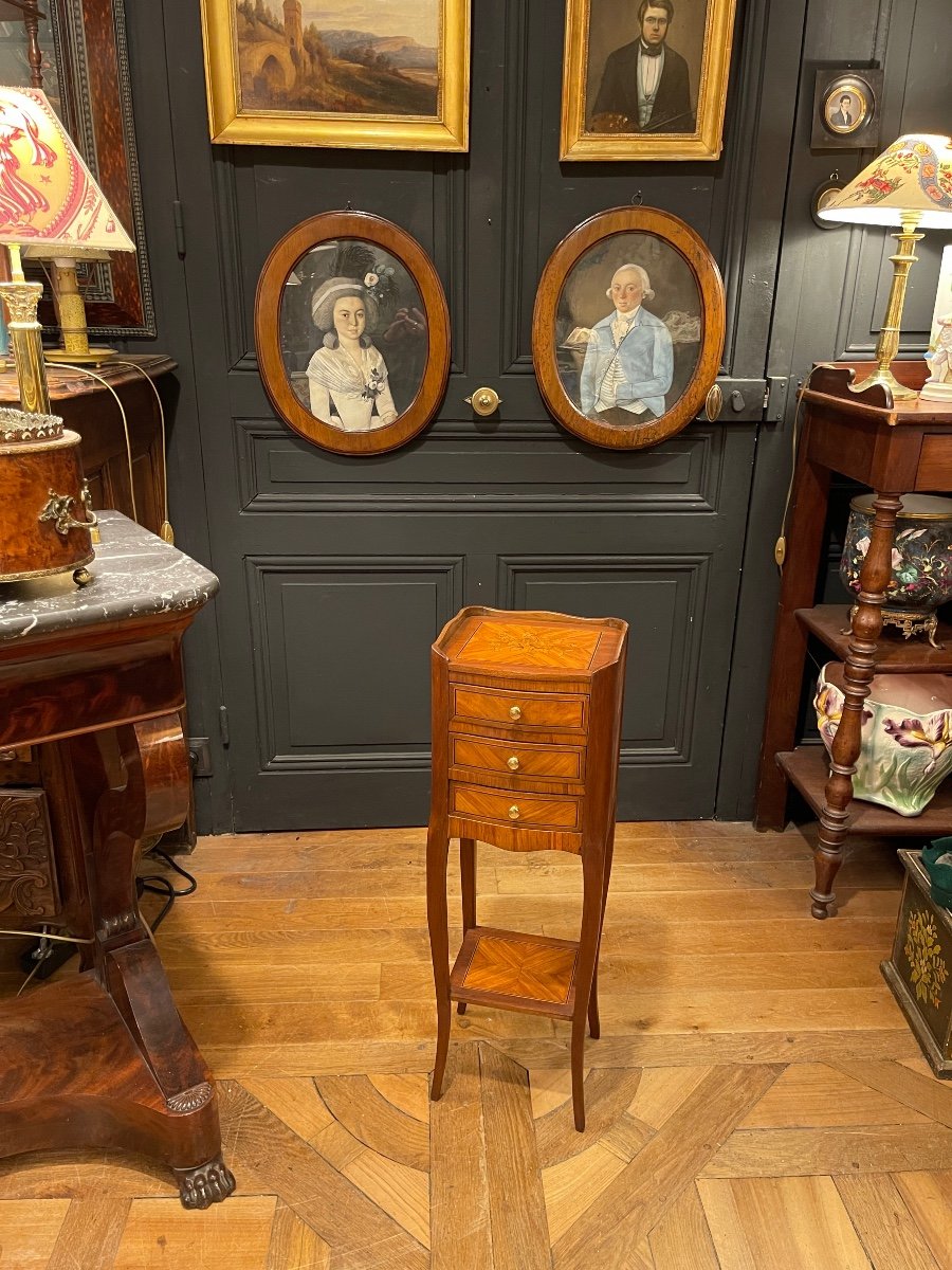 Small Marquetry Table, Height 73 Cm-photo-5