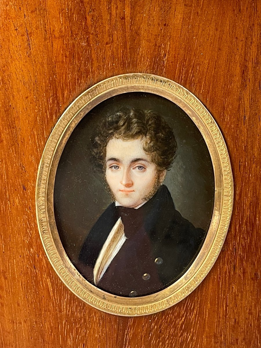 Miniature Portrait d'Un Jeune Homme Empire-photo-2