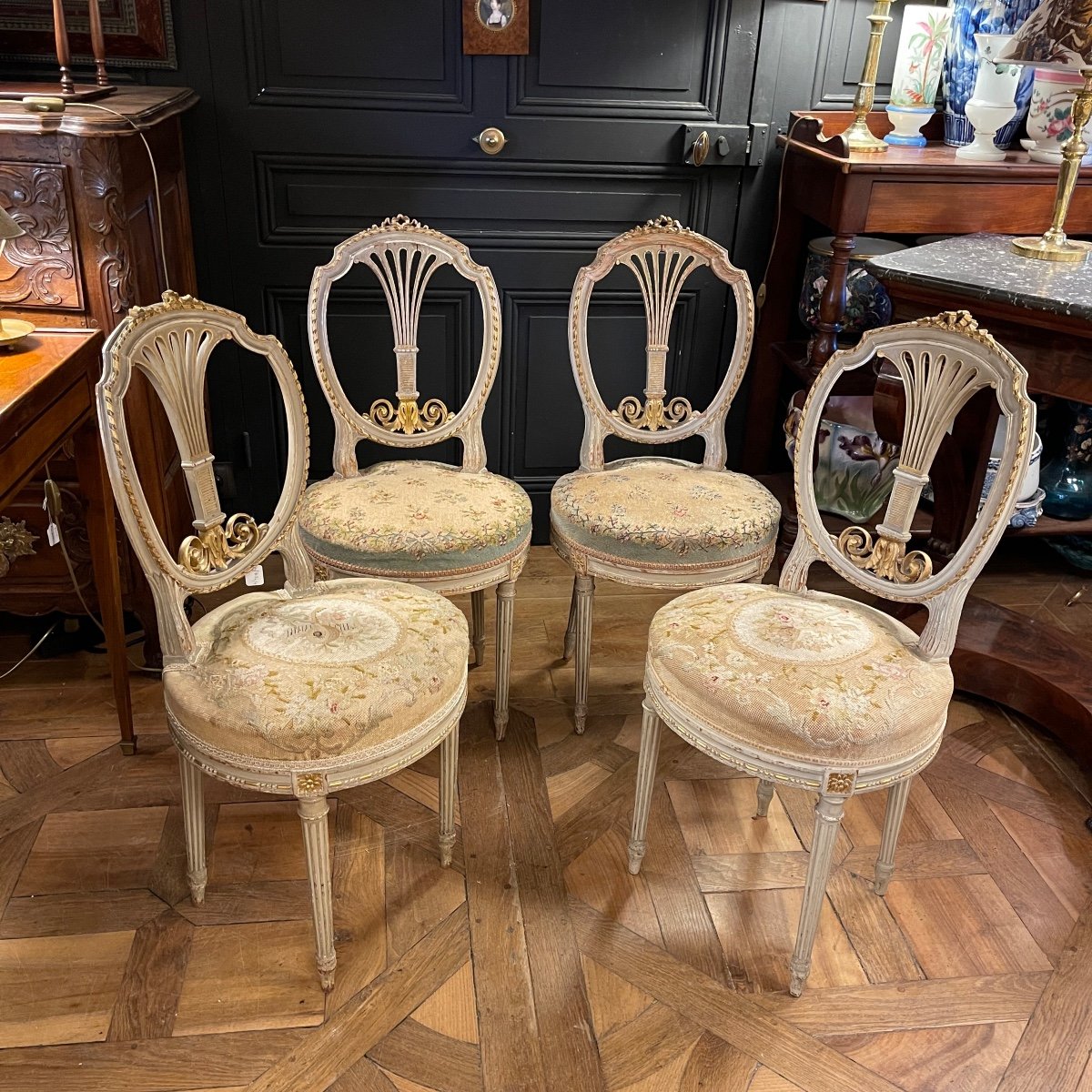 Set Of 4 Chairs, Maison Roll