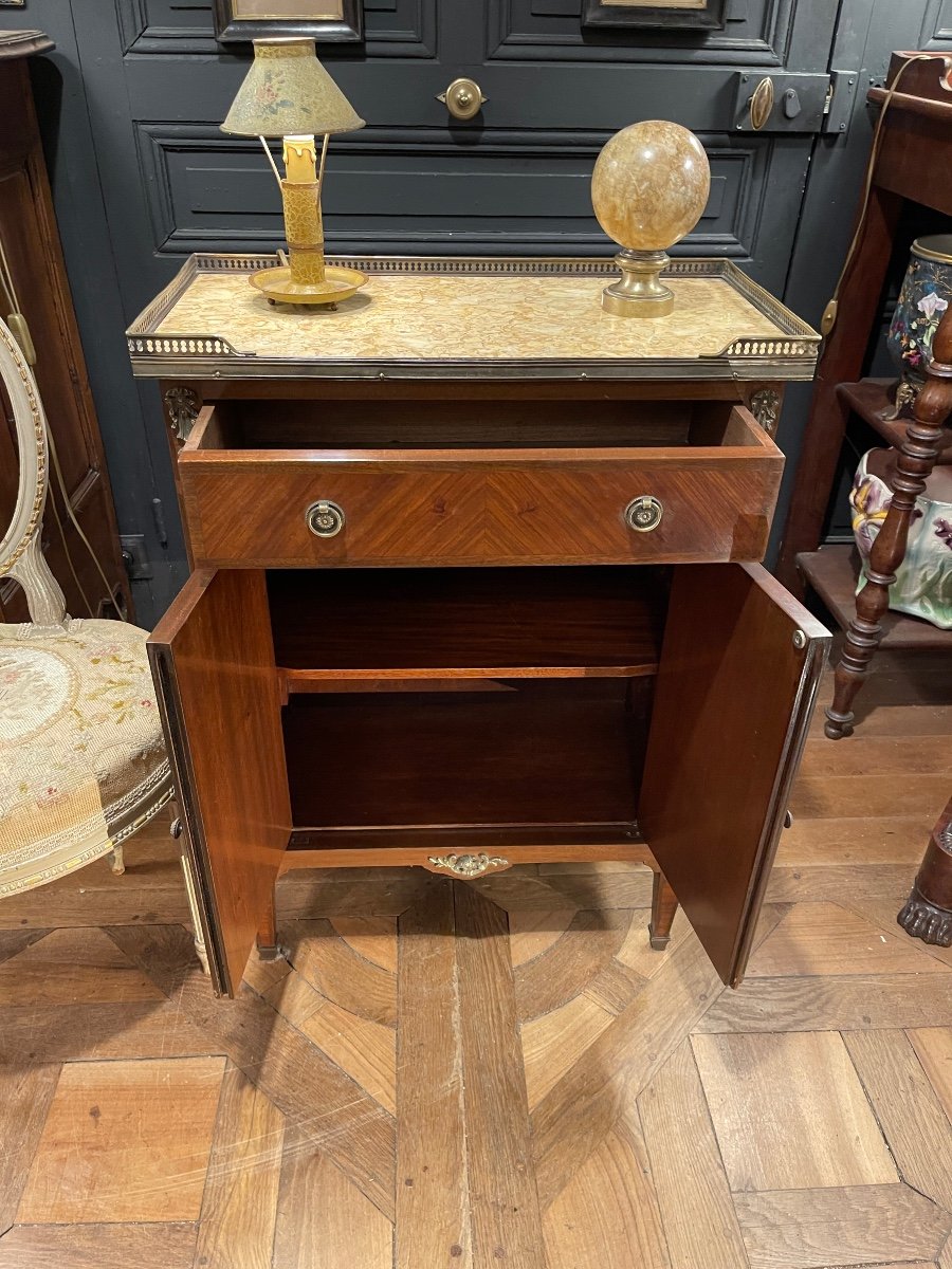 Small Louis XVI Style Marquetry Cabinet-photo-3