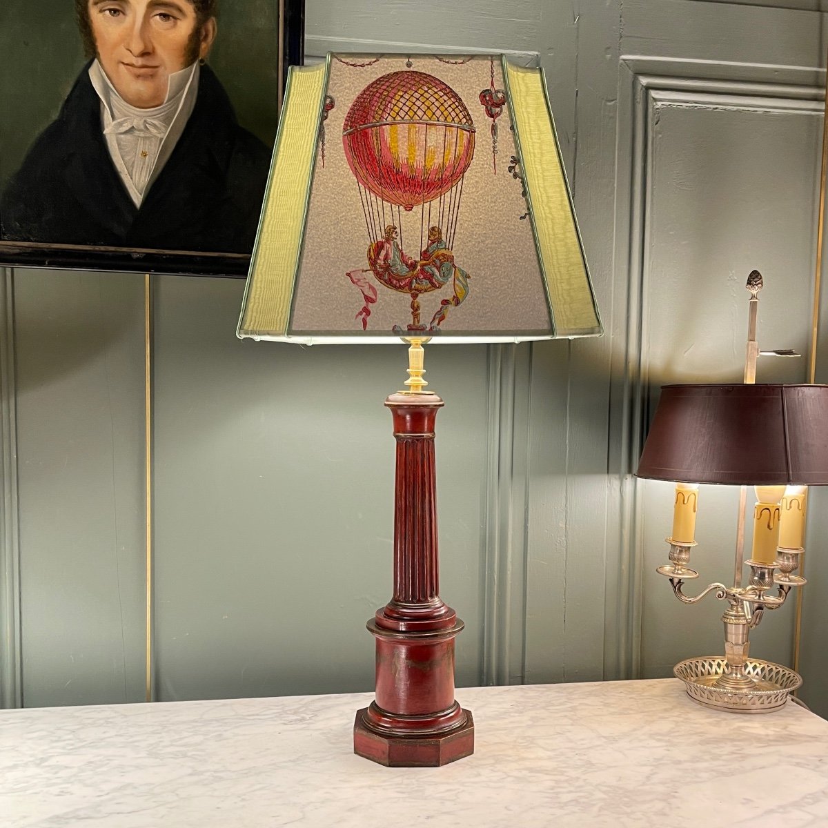 Lampe Carcel En Tôle Peinte XIXème