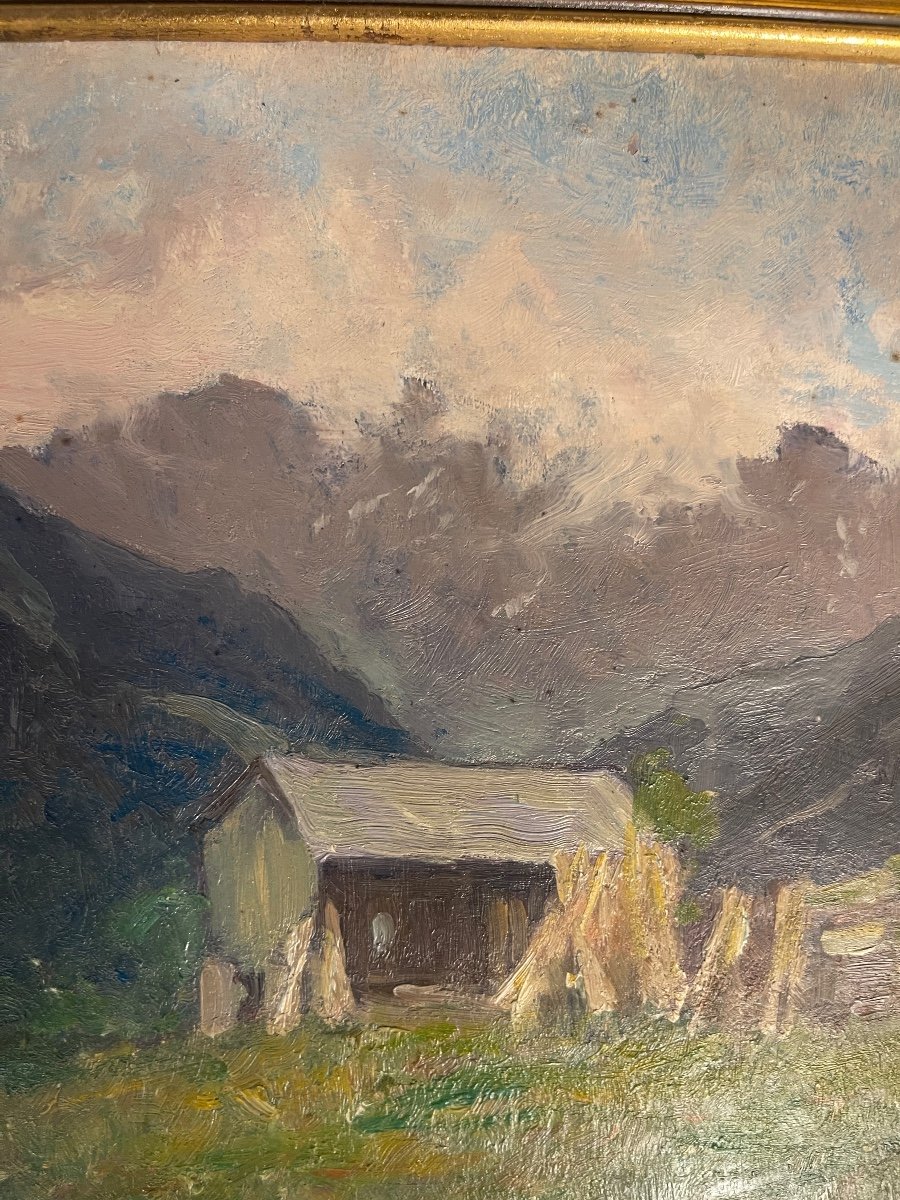 Small Landscape, Early 20th Century, The Alpine Chalets-photo-4