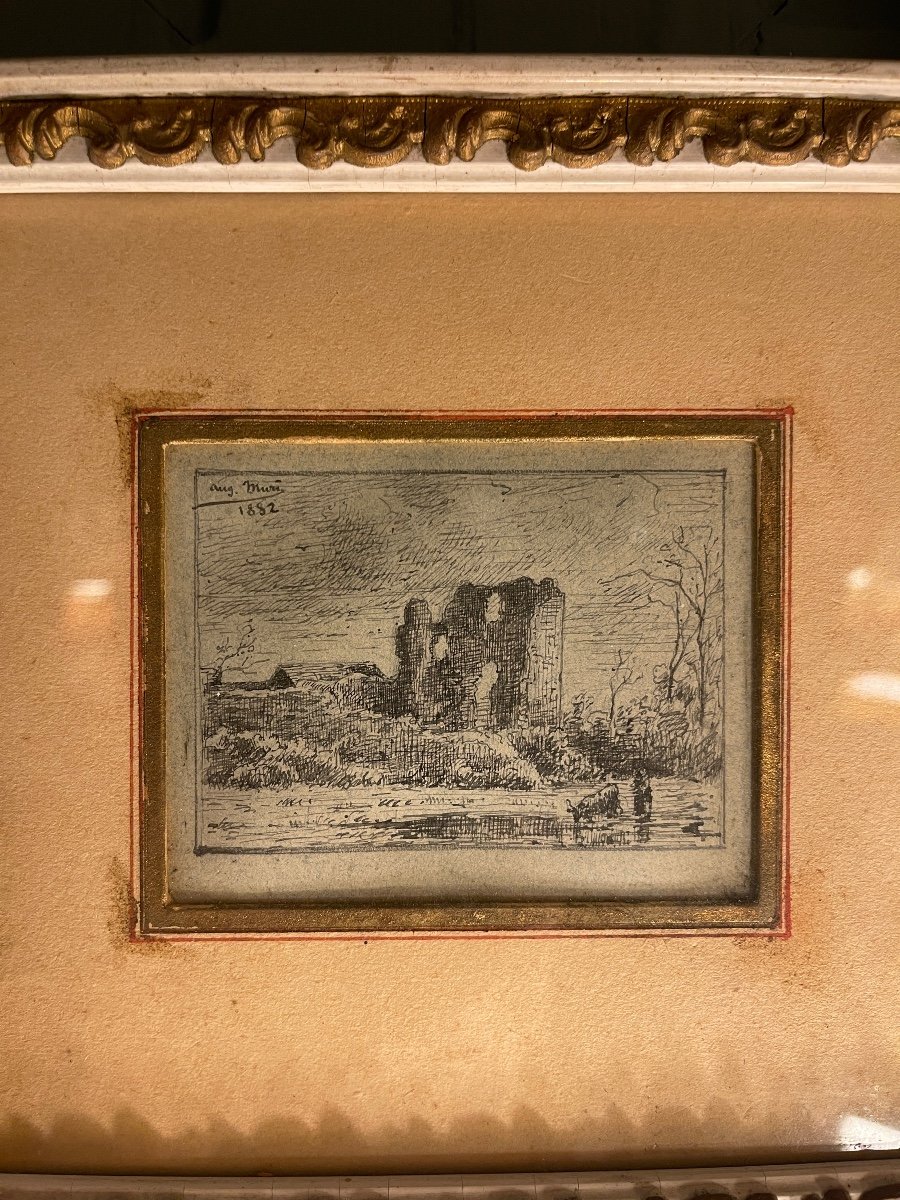 Paysage à l'Encre, Eglise De Notre-dame Du Pré En 1882-photo-3