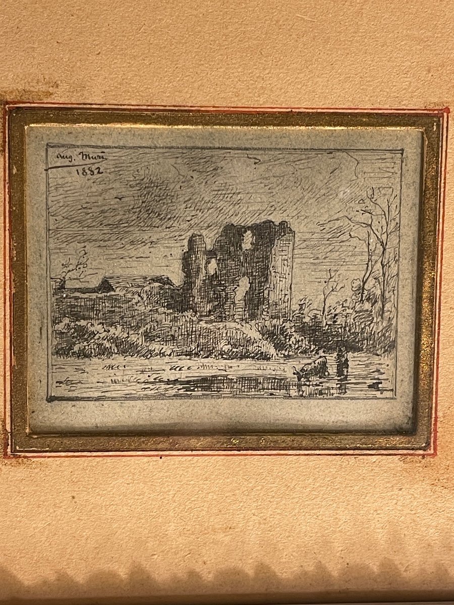 Paysage à l'Encre, Eglise De Notre-dame Du Pré En 1882-photo-4