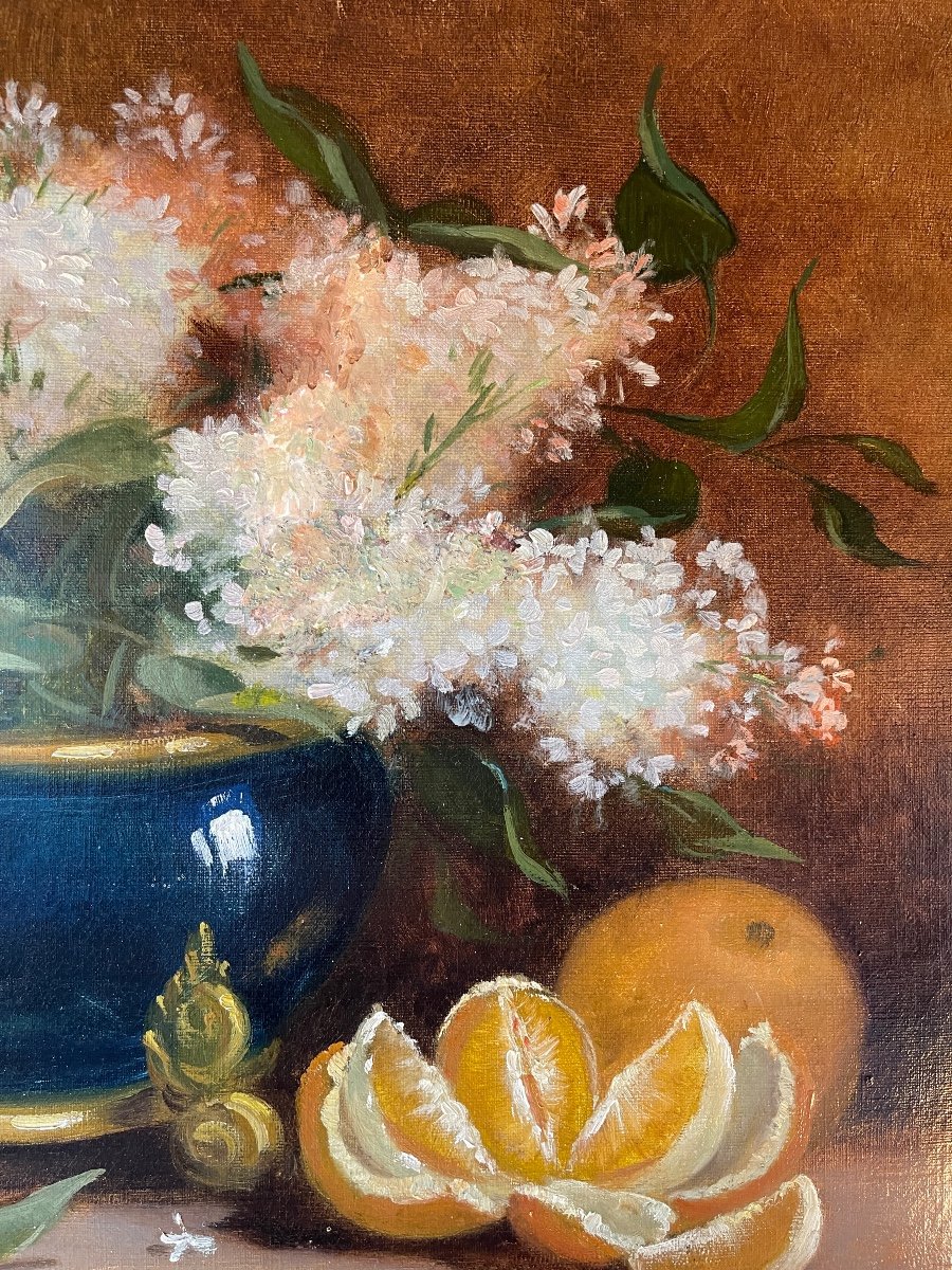 Nature Morte Aux Lilas Et Oranges-photo-1