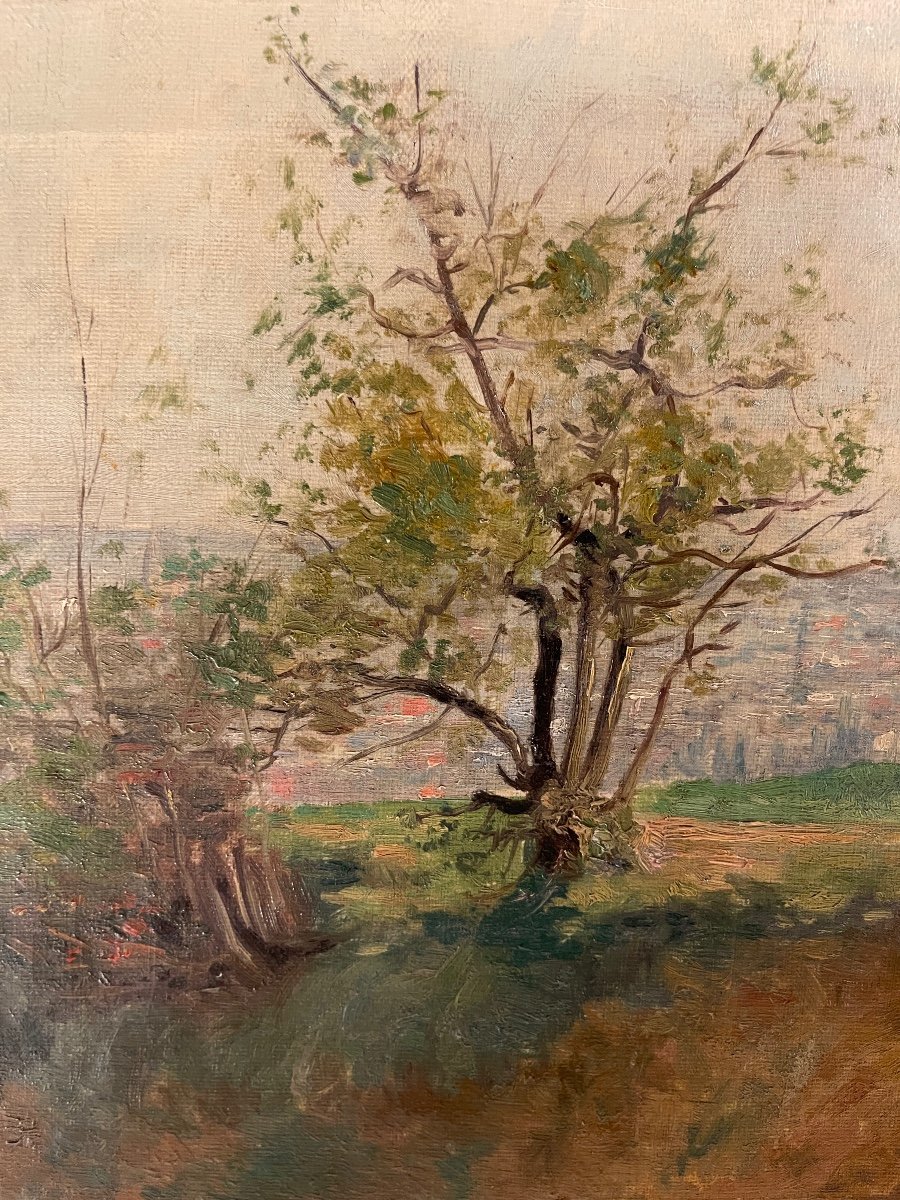 Paysage, Le Chemin De René Dubois Daté 1892-photo-2