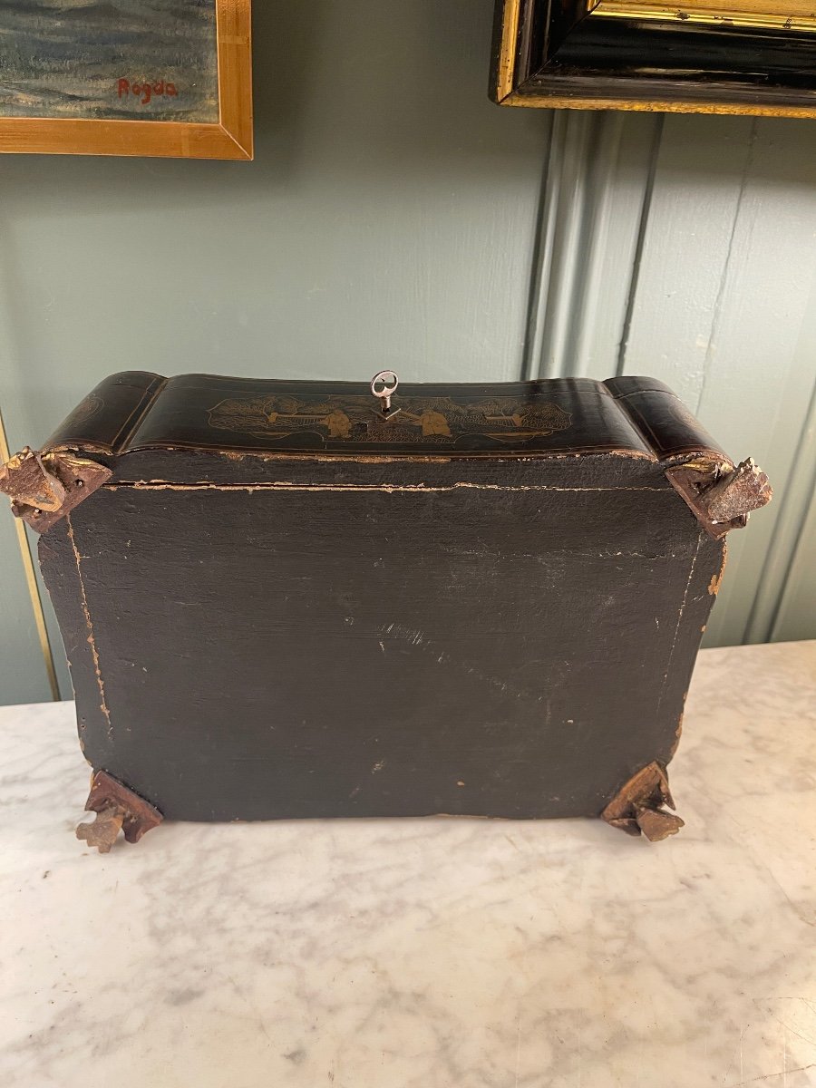 19th Century Lacquer Sewing Box-photo-7