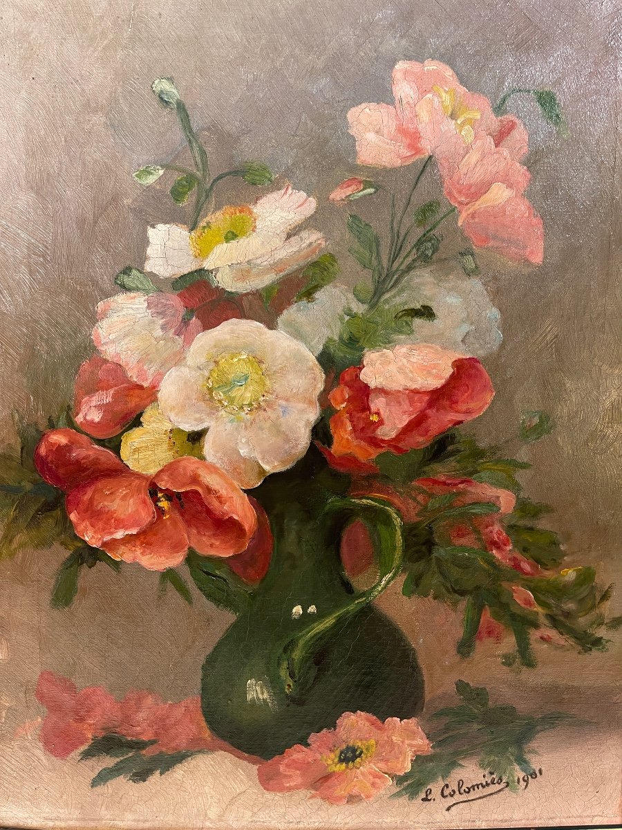 Bouquet Of Poppies Dated 1901-photo-2