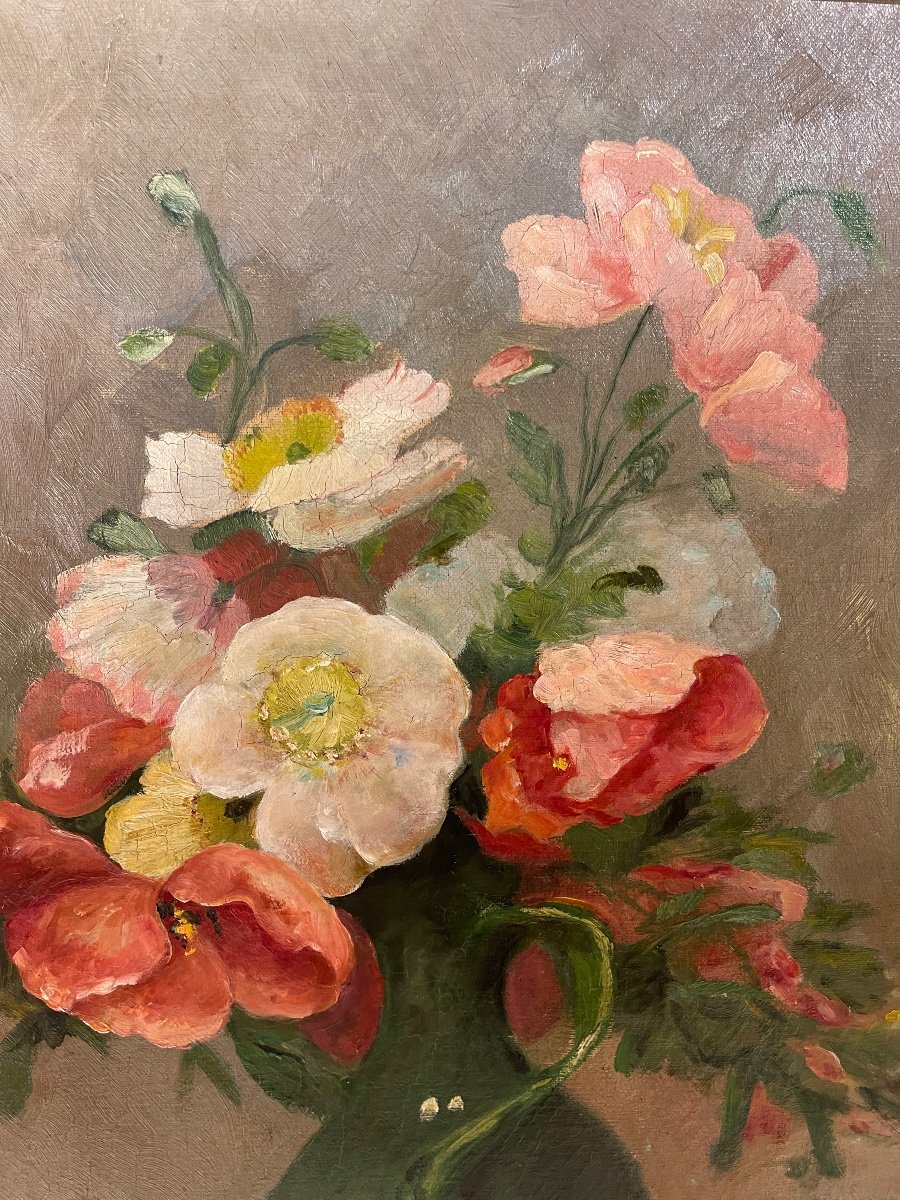 Bouquet Of Poppies Dated 1901-photo-3