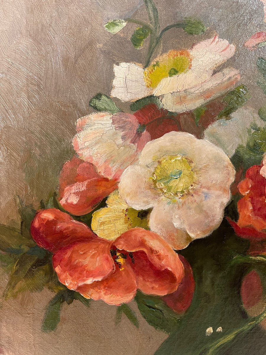 Bouquet Of Poppies Dated 1901-photo-4