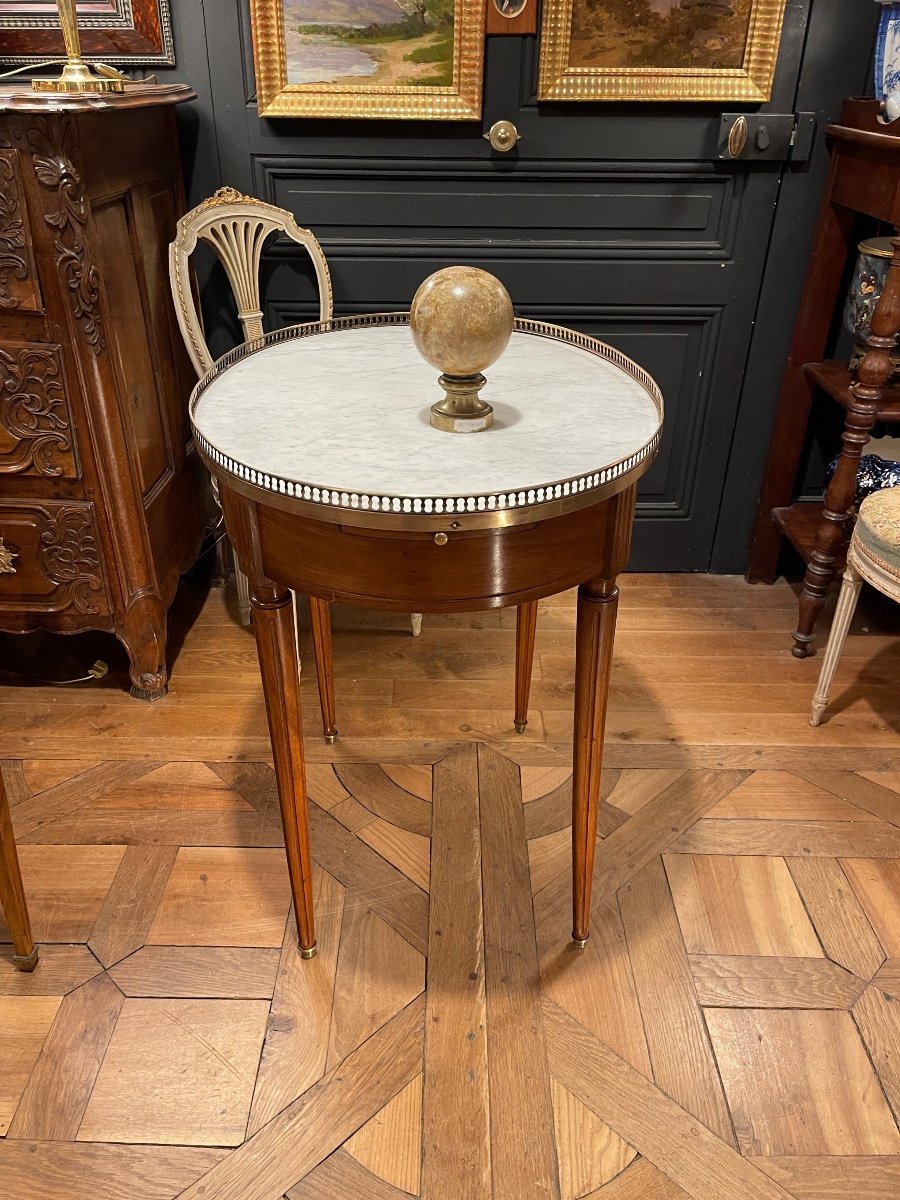 Table Bouillotte Ovale Style Louis XVI-photo-1