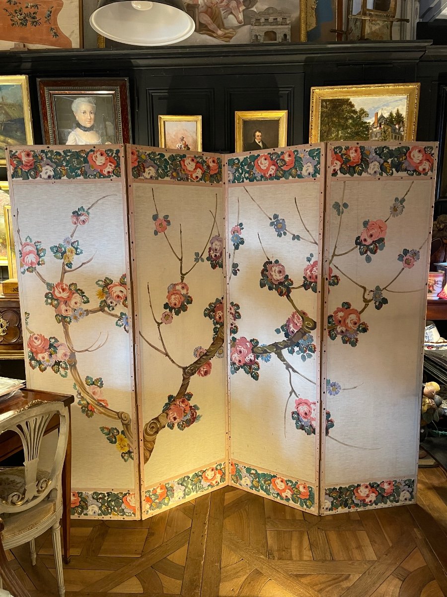 1900 Screen, Japanese Cherry Blossoms-photo-8