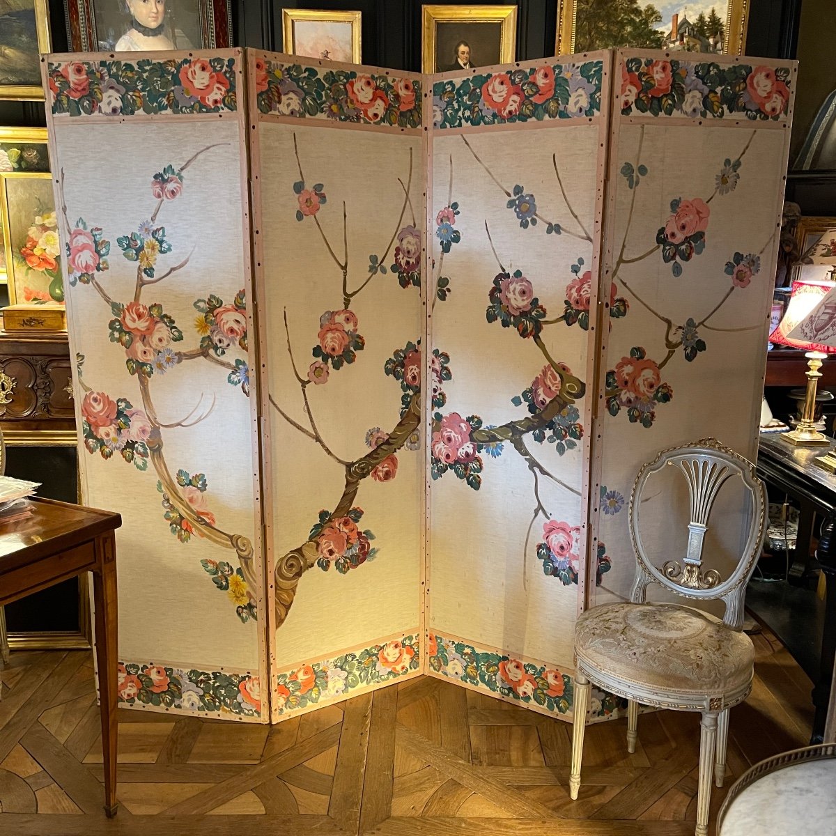 1900 Screen, Japanese Cherry Blossoms