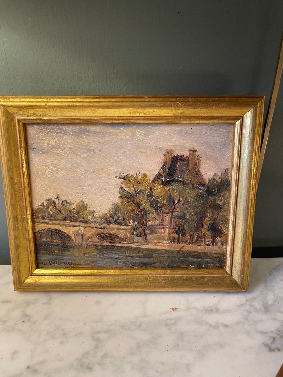 Paysage, Le Musée Du Louvre Et Le Pont Royal à Paris-photo-2