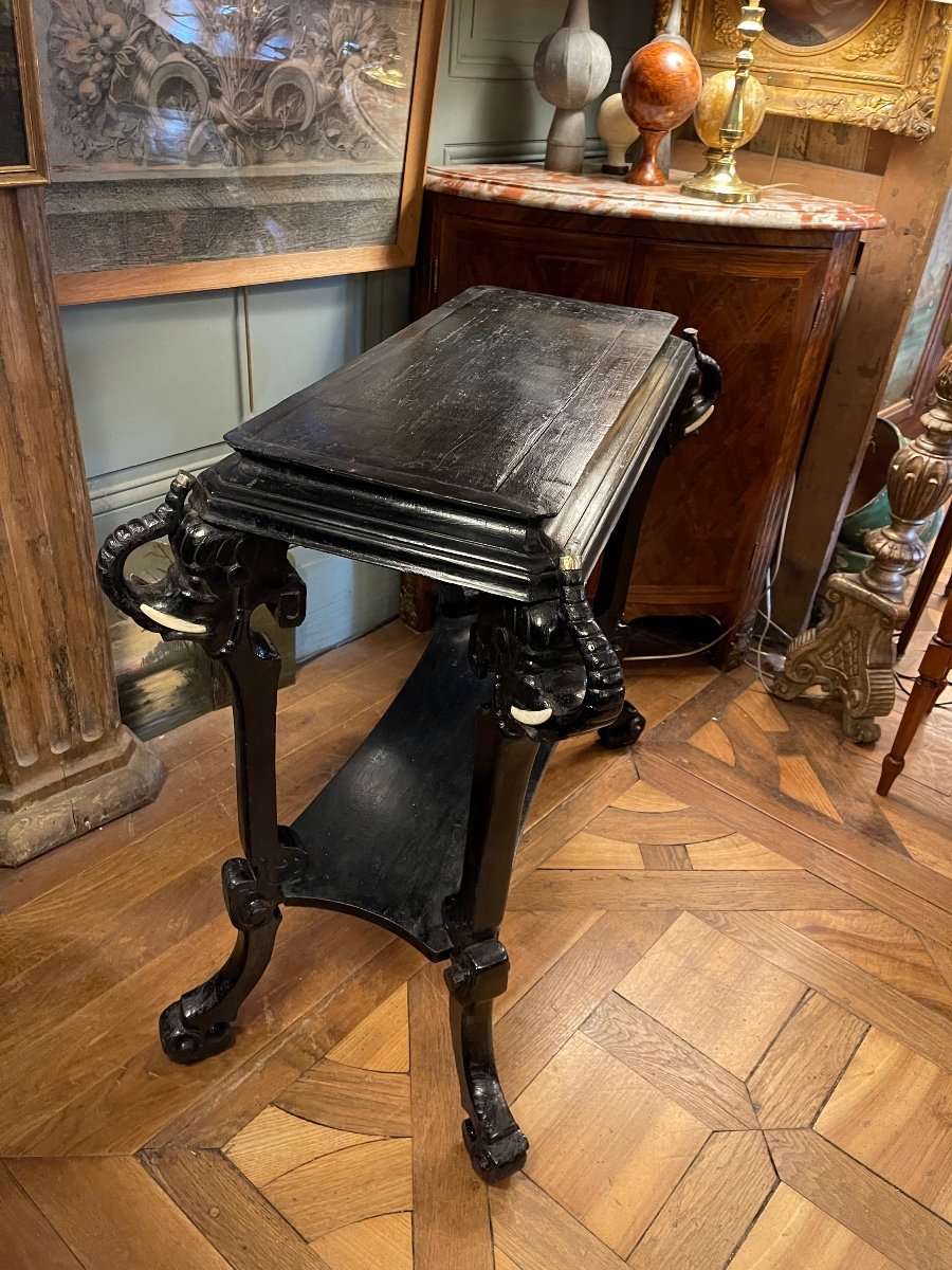 Napoleon III Blackened Wood Console-photo-2