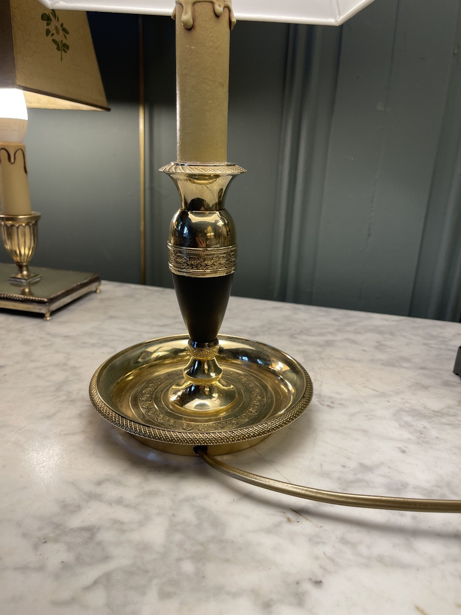 Empire Style Bronze Lamp, Height 37 Cm-photo-3