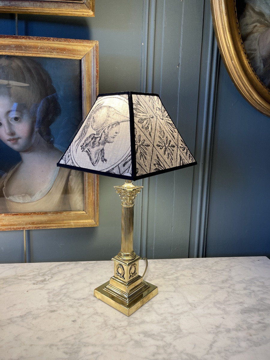 Lampe En Bronze De Style Empire, Hauteur 42 cm-photo-3