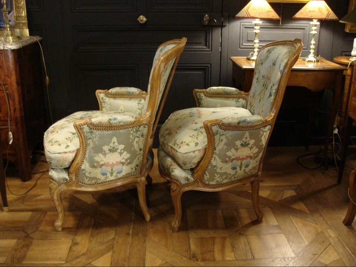 Pair Of Louis XV Style Bergères-photo-3