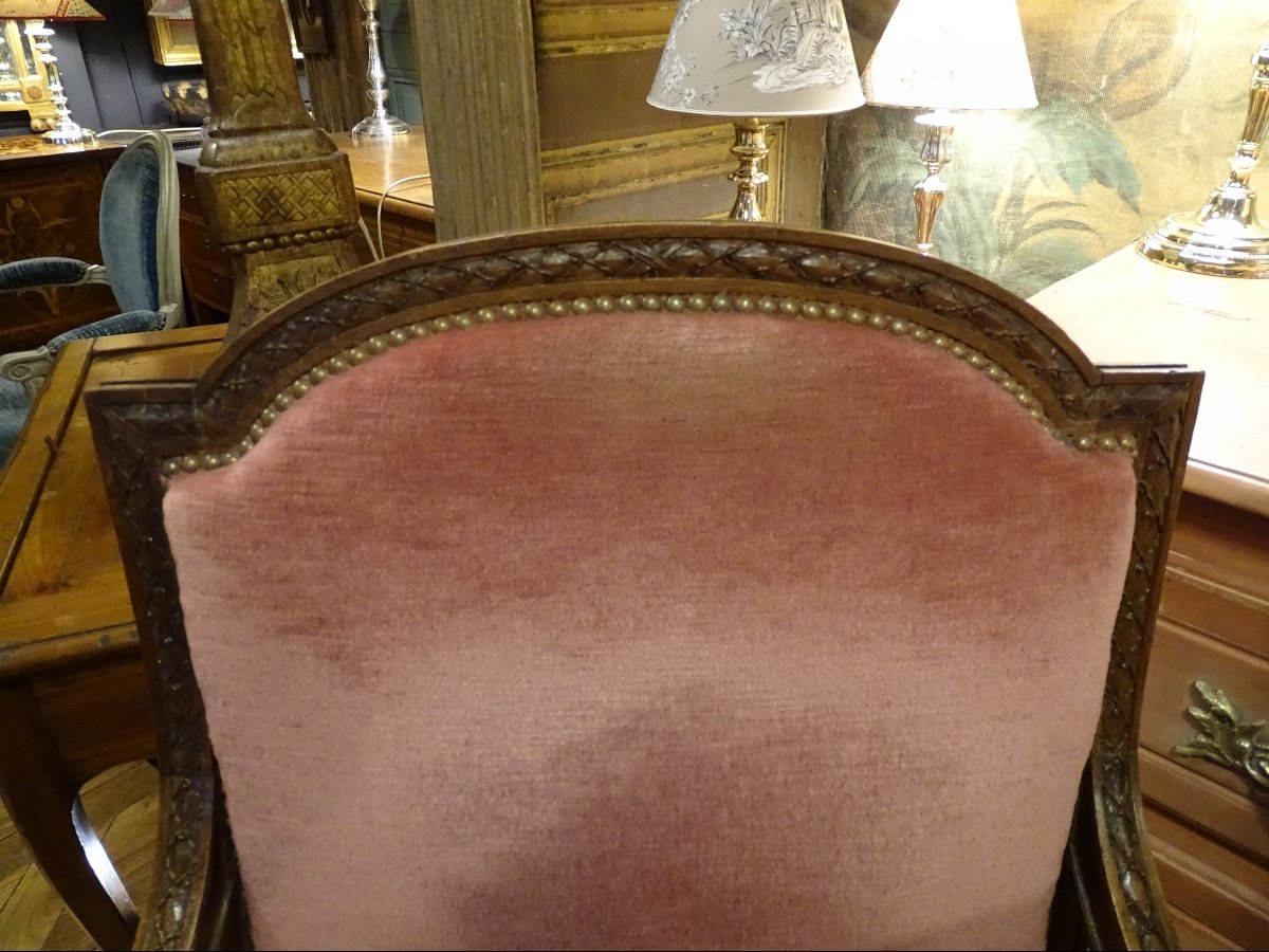 Pair Of Louis XVI Style Armchairs-photo-4