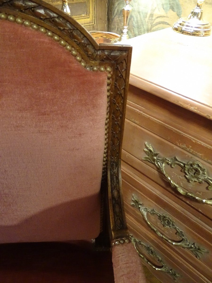 Pair Of Louis XVI Style Armchairs-photo-5