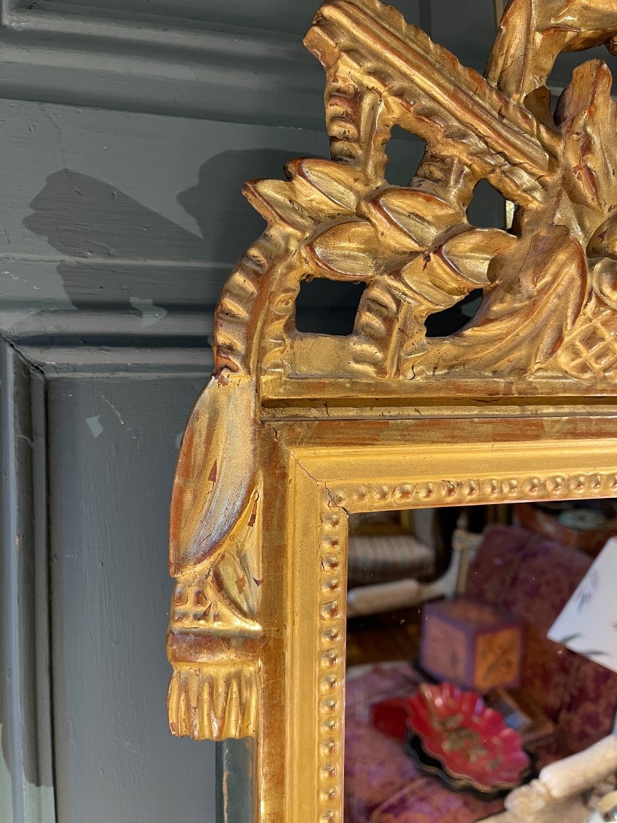 Pediment Mirror Louis XVI Style-photo-1