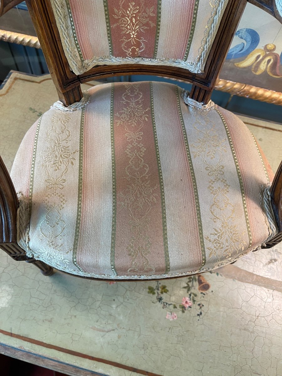 Louis XVI Style Nineteenth Doll Armchair-photo-5