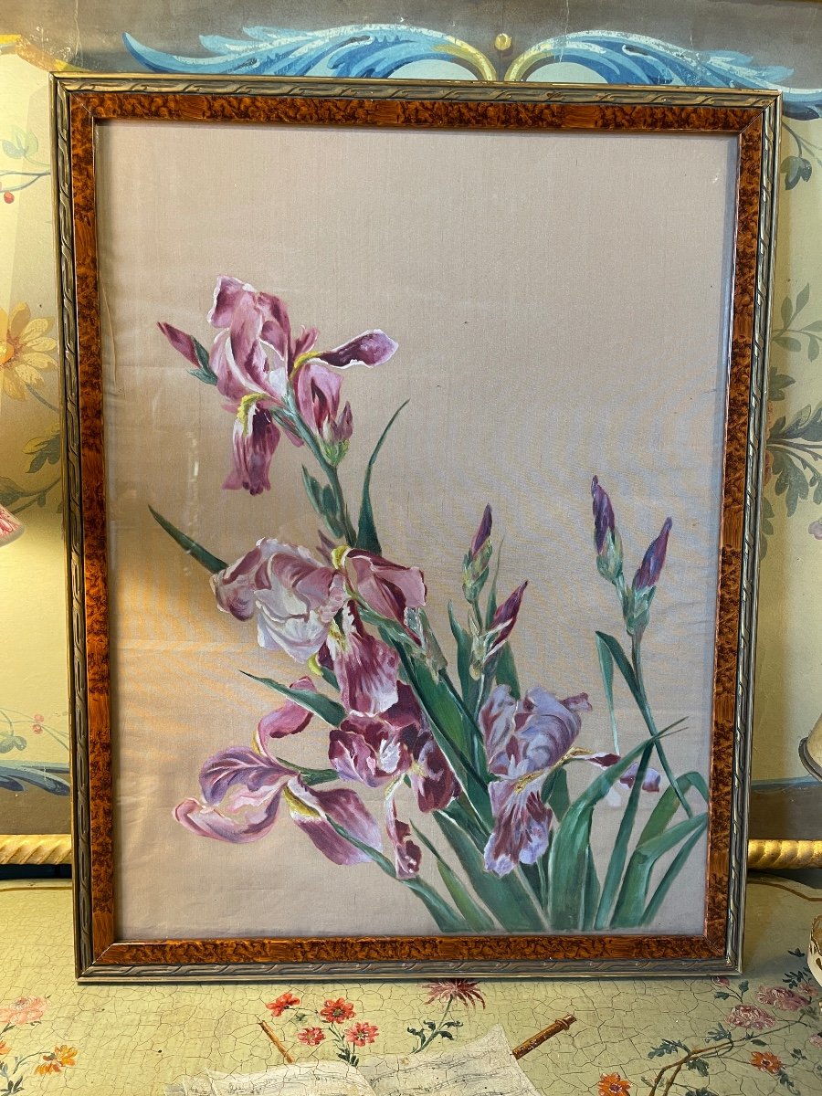 Flowers On Silk, Irises-photo-2