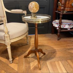 Small Louis XVI Style Tripod Pedestal Table, Height 59 Cm