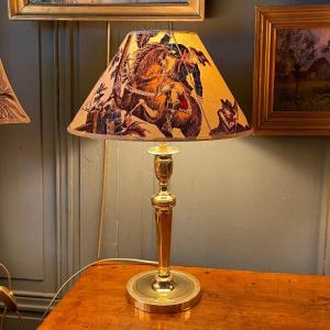 Lampe En Bronze, Hauteur 45 cm