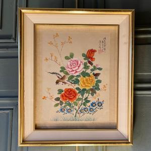 Bird And Floral Decor, Asian Painting, No.3