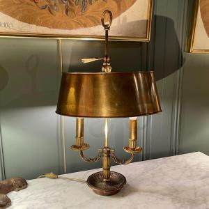 Chiseled Bronze Bouilotte Lamp, Height 60 Cm