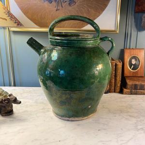 Green Glazed Terracotta Jug