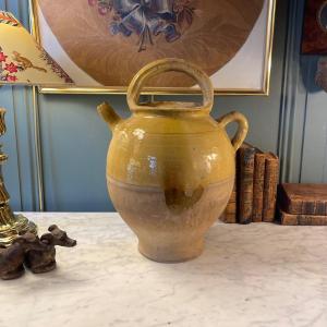 Yellow Glazed Terracotta Jug