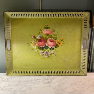 Rectangular Tray In Painted Sheet Metal, 35 Cm X 45 Cm