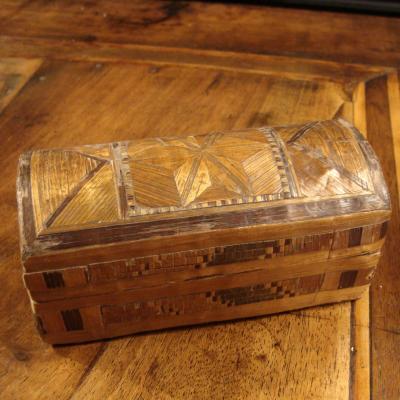 Small Box Marquetry Straw 18th