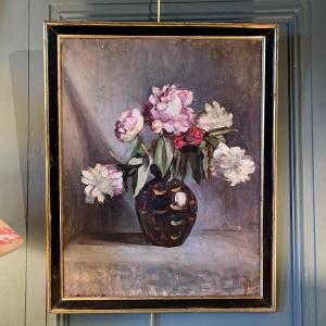 Early 20th Century Flower Painting, Peonies