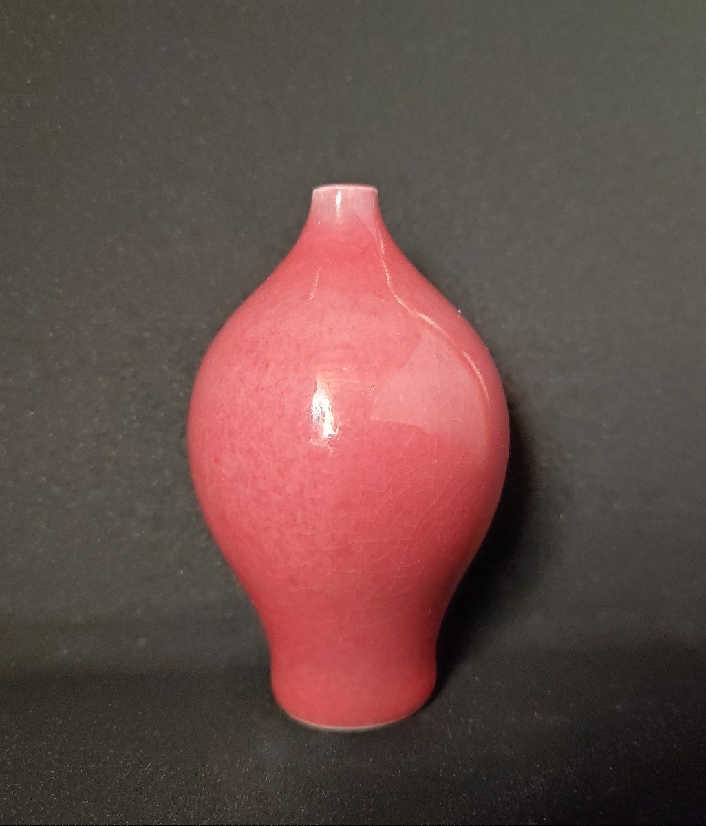 Vase Miniature Porcelaine Deblander Couleur " Peau De Pêche "