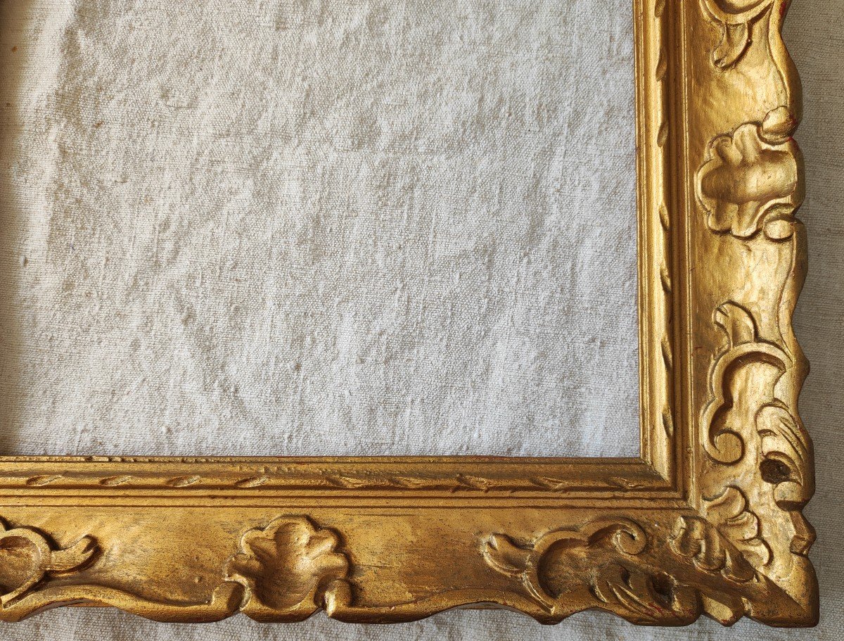 Montparnasse Frame Golden Wood Carved Rabbet 30 Cm X 24 Cm-photo-2