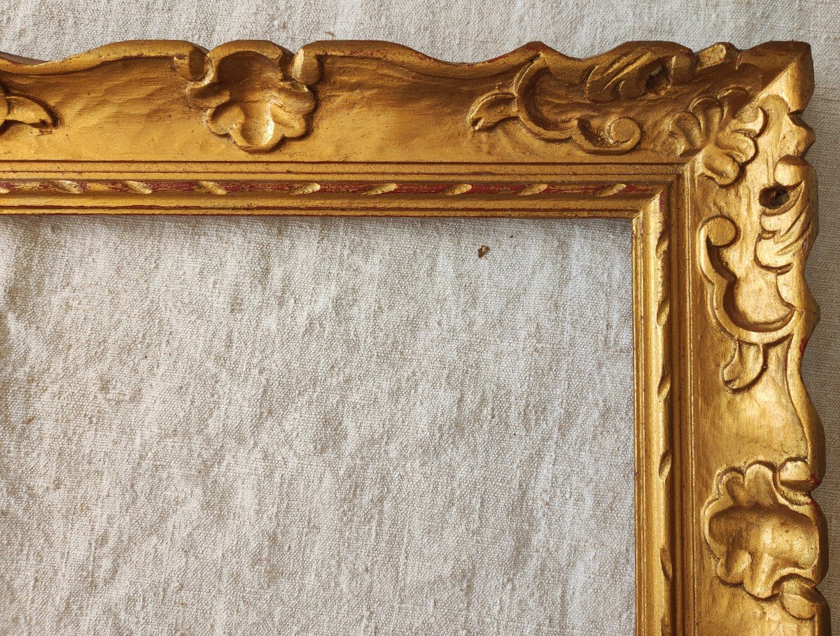 Montparnasse Frame Golden Wood Carved Rabbet 30 Cm X 24 Cm-photo-3