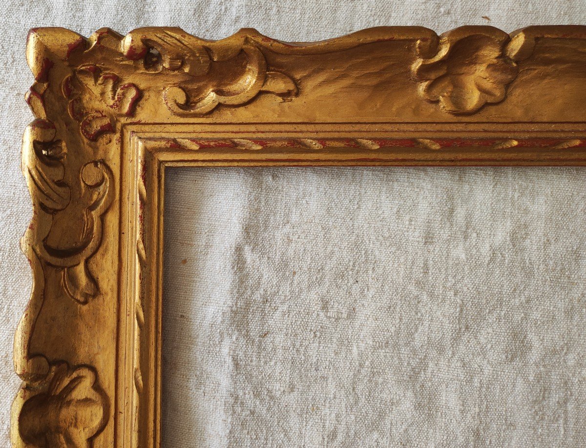 Montparnasse Frame Golden Wood Carved Rabbet 30 Cm X 24 Cm-photo-4