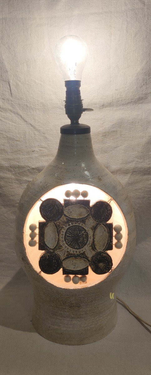 Georges Pelletier Ceramic Lamp 60s Lamp Base-photo-4