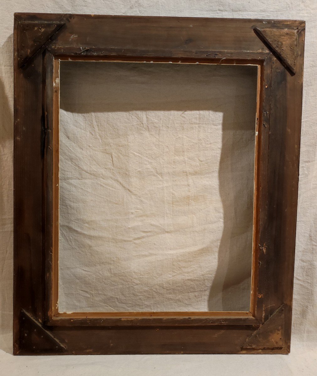 Montparnasse Frame, Patinated Gilded Wood, 54 Cm X 42 Cm -photo-2