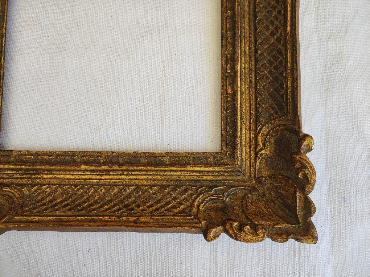 Montparnasse Frame Carved Golden Wood Rabbet 24 Cm X 20 Cm-photo-2