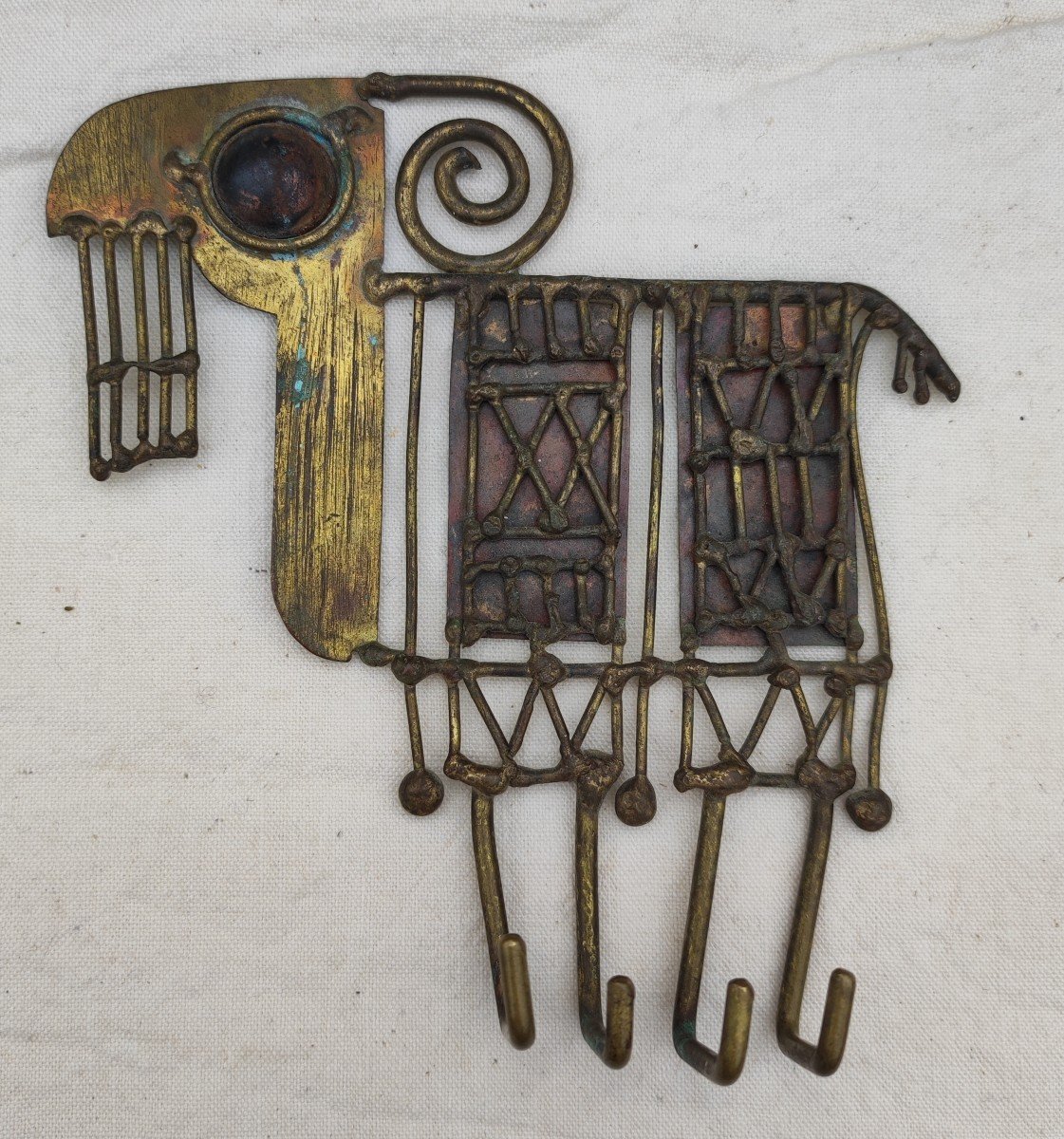 Animal Sculpture Jarc Wall Key Holder 70s