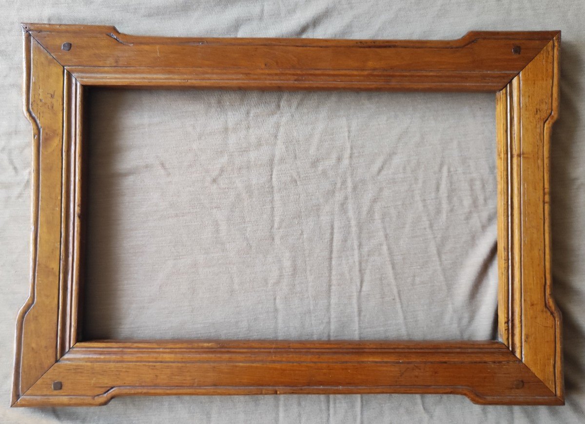 Old Frame 5m Art Nouveau Wood Rebate 35 Cm X 22 Cm 